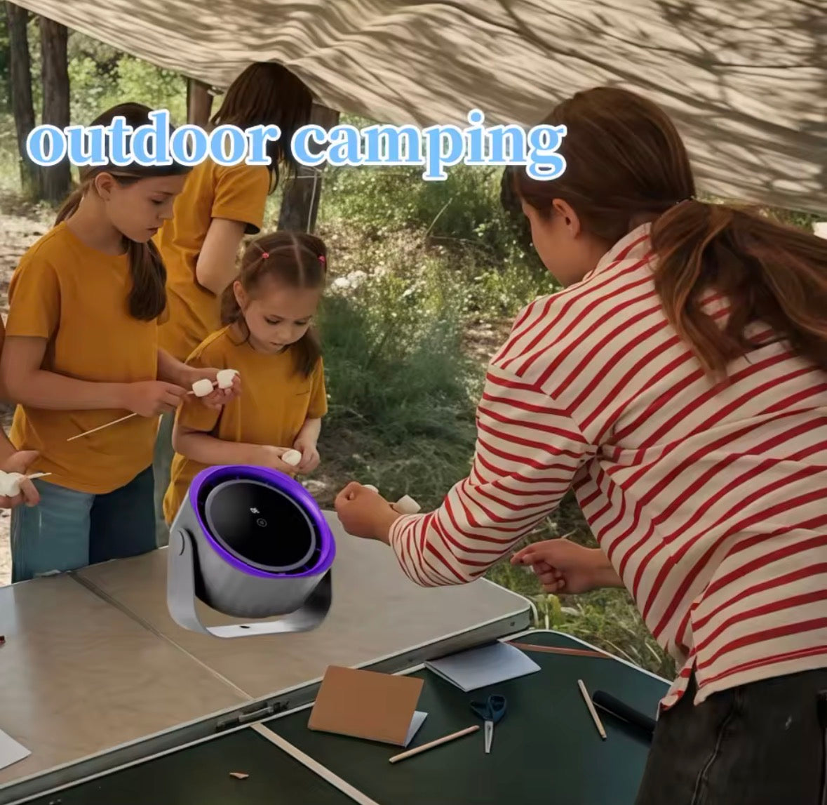 Portable Clip & Desktop Fan, Touch Screen 360° Adjustable, 3600mAh Rechargeable Strong Clamp Fan for Home/Office/Travel/Camping